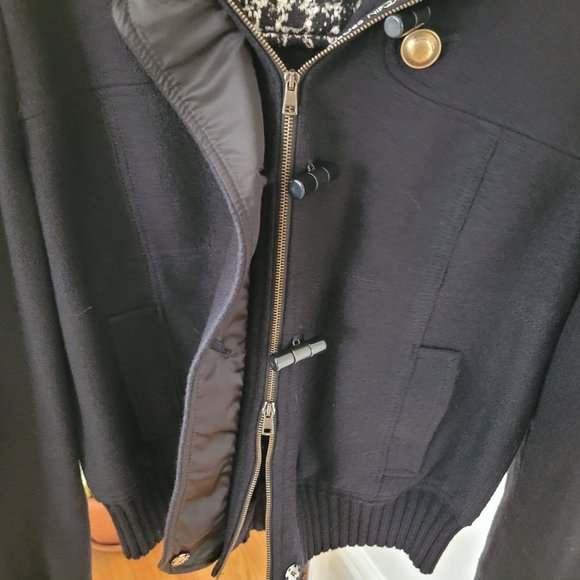 Marc Cain Hooded Virgin Wool Bomber Jacket US 8 - Picture 5 of 16